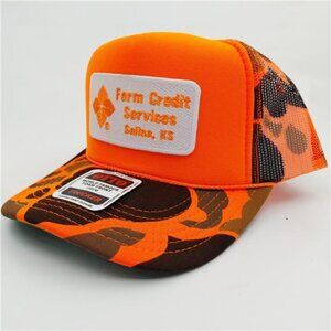 Retro Hunter Farm Credit Embroidered Patch Hat Cap Vintage Foam Trucker Rancher